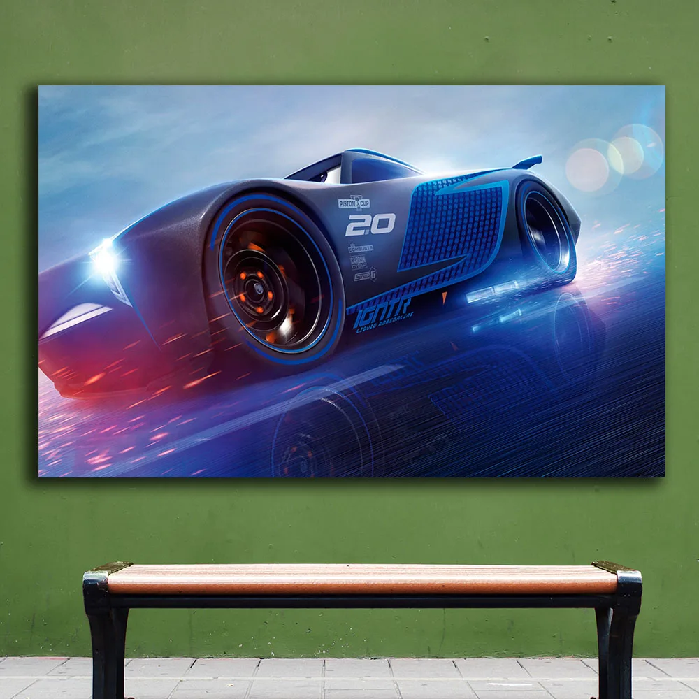 Печатная Настенная картина Jackson Storm Cars 3 домашний декор на холсте Современная Настенная Художественная печать на холсте плакат Картина на холсте
