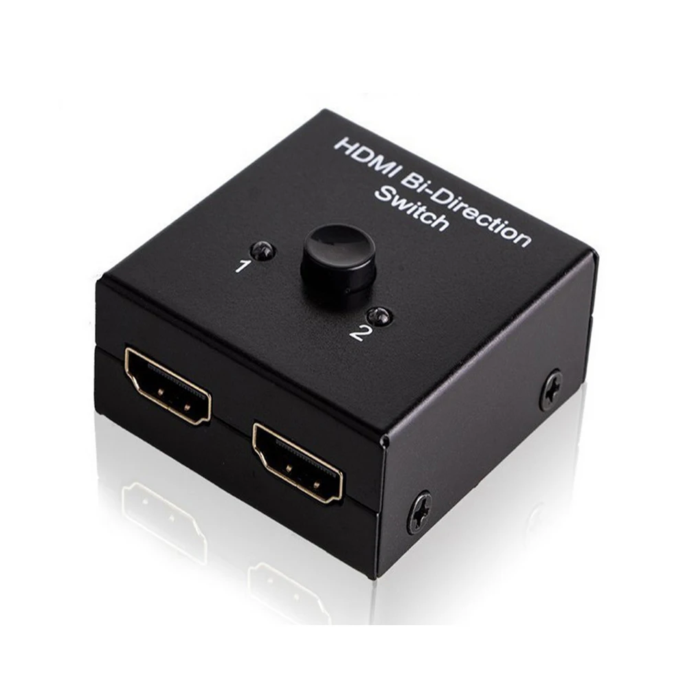 HDMI коммутатор 2-портовый HDMI двунаправленный 2x1 коммутатор или 1x2 разветвитель селектор черный Поддержка устройства HDMI