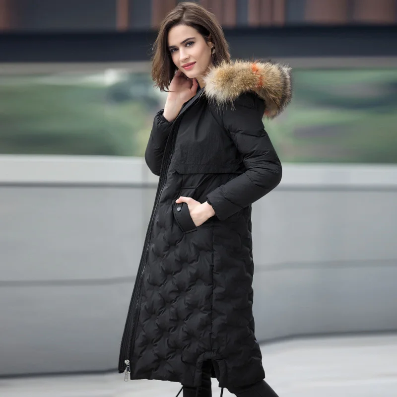 Парки для женщин зимняя куртка 2018 Брендовые куртки на утином пуху из