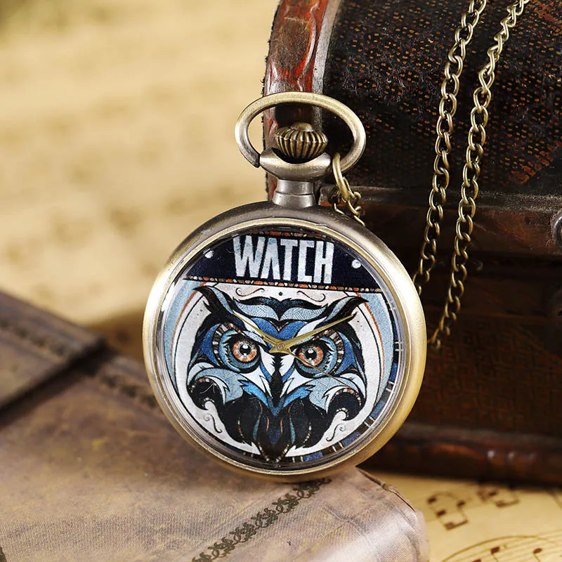 owl 3 9 дизайн карманные часы с совой брелок цепочка ожерелье кулон для мужчин s флип чехол часы для мужчин женщин леди reloj de bolsillo hombre - Цвет: owl 3
