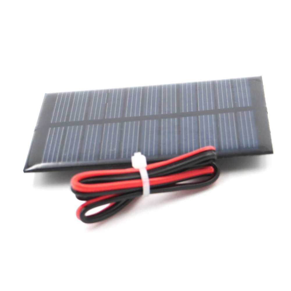 5.5V 100mA with 30cm extend cable Solar Panel Polycrystalline Silicon DIY Battery Charger Module Mini Cell wire toy | Обустройство