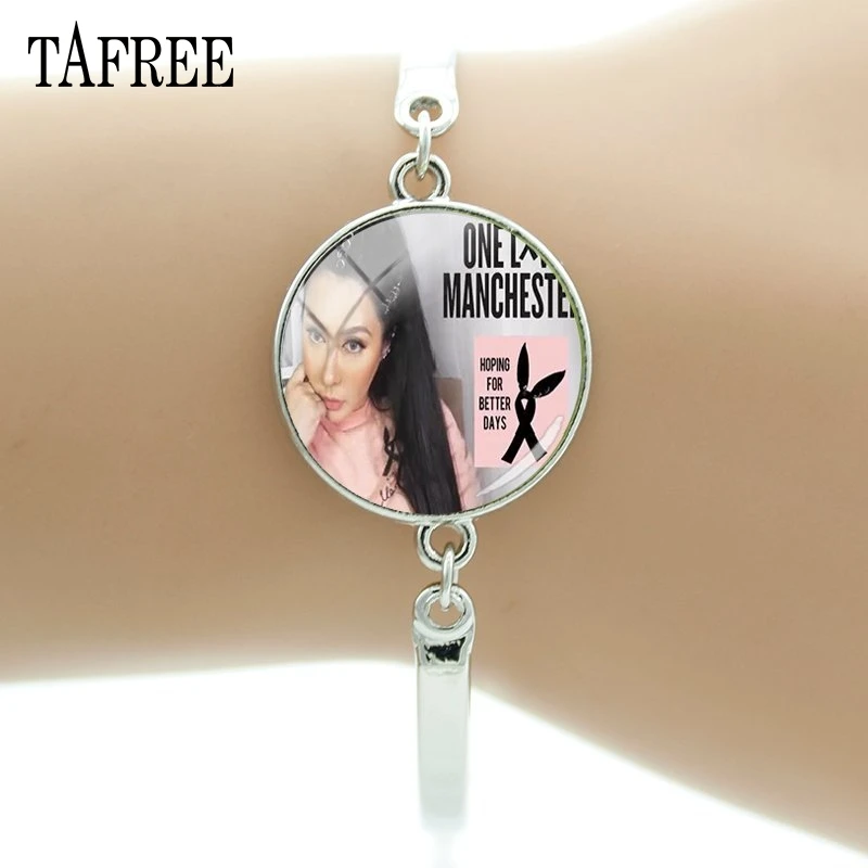 QF694 TAFREE Ariana Grande Bracelets For Women One Love Manchester Bangles Women Designer Jewelry Luxury Metal Bracelet Jewelry QF688 - Окраска металла: QF694