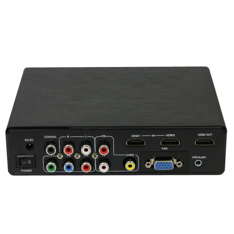 Все к HDMI конвертер коммутатор коробка HDMI композитный AV компонент Ypbpr VGA к HDMI 4K конвертер скейлер с пультом дистанционного управления