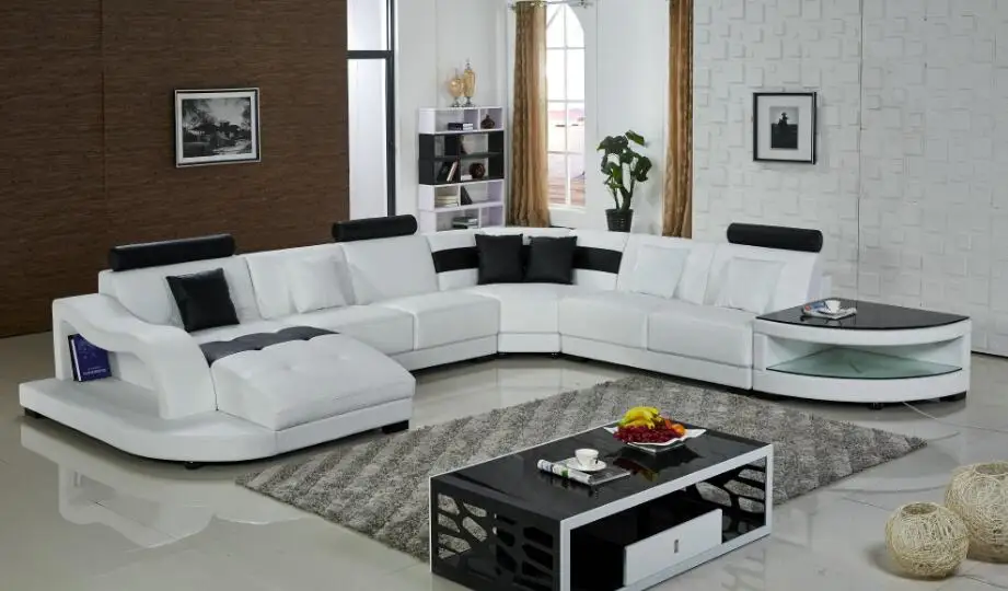 Кожаные угловые диваны u образные секционные мебель|sectional sofas furniture|sofa furnituredesign