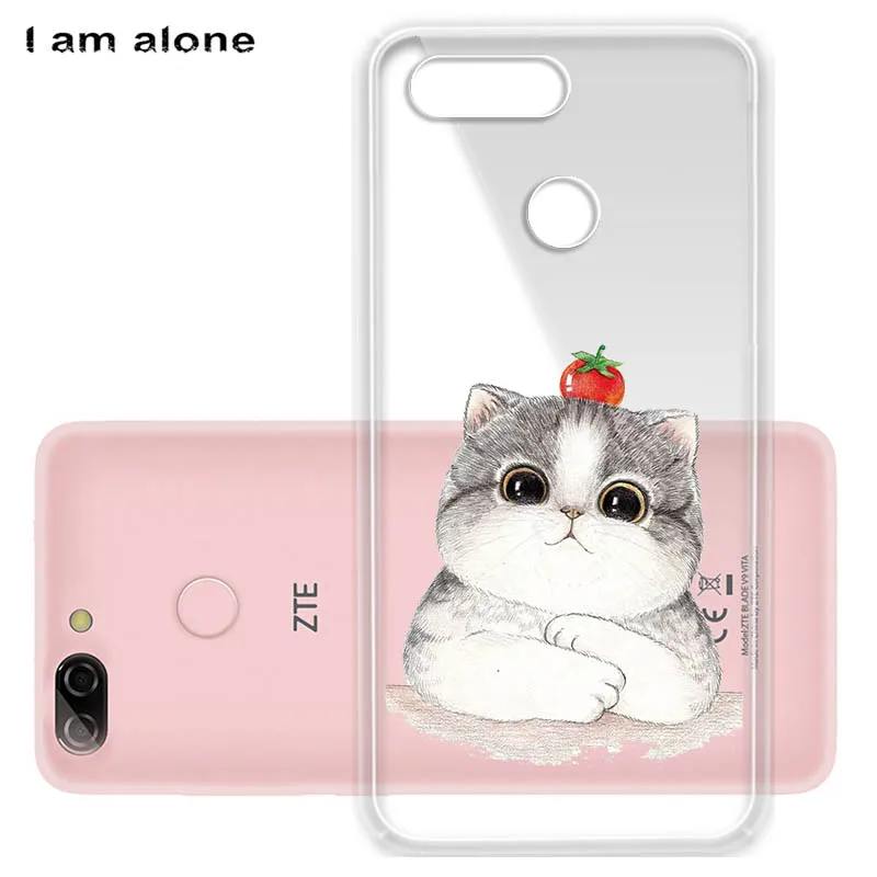 Чехлы для телефонов I am alone для zte Blade V9 Vita, 5,45 дюймов, мягкие сумки из ТПУ, Модный милый мобильный телефон для zte V9 Vita