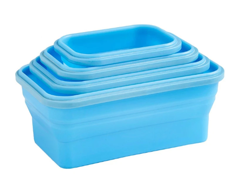 50pcs Folding Silicone Lunch Box Food Storage Container Kitchen Microwave Tableware Portable Household Outdoor box | Дом и сад