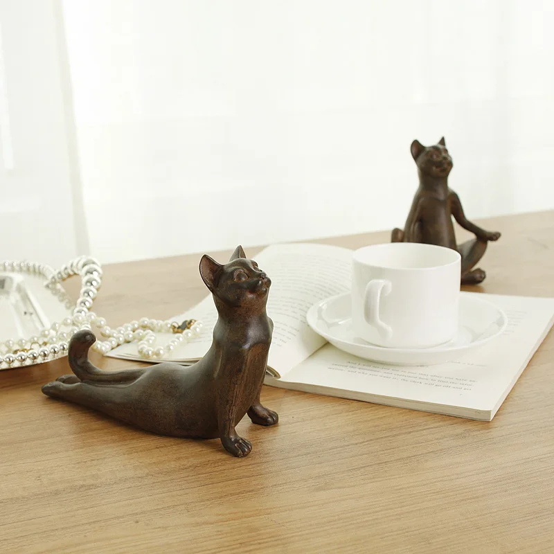 Отделка для дома в стиле ретро резиновый кошка йоги | Дом и сад