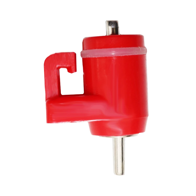 100 шт. водяные ниппели для перепелок цыплят поилки с красным стальным шариком