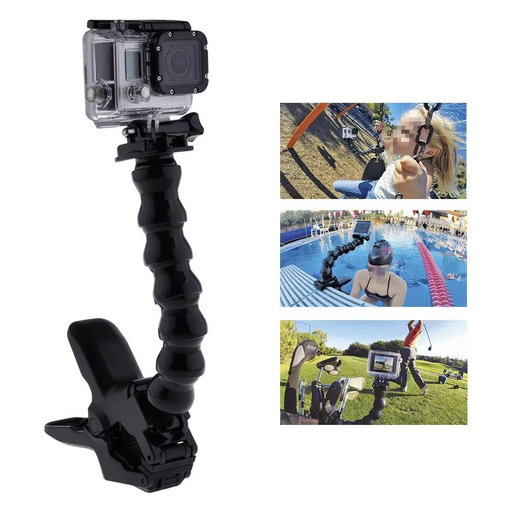 Гибкий зажим для крепления на руку и Регулируемая гусиная шея камеры GoPro Hero 4/3 +/3/2/1