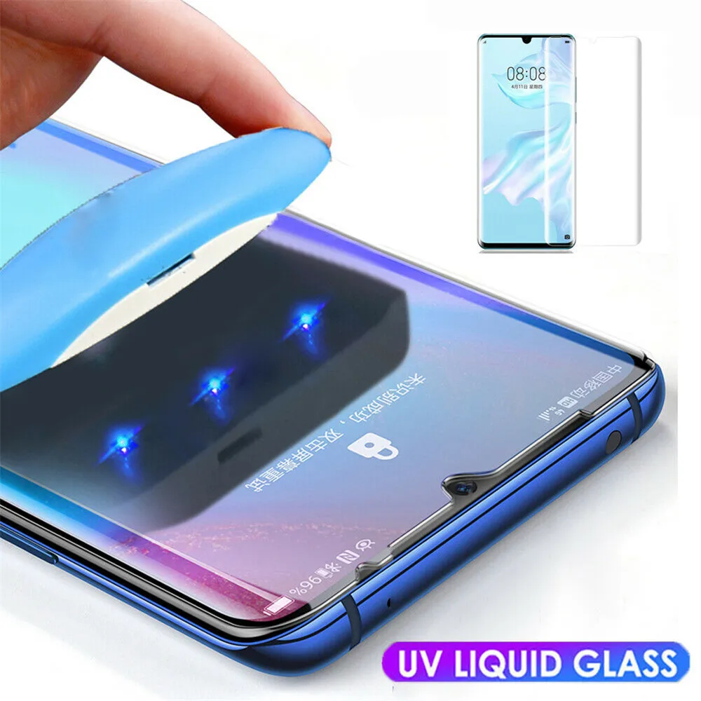 УФ жидкий протектор экрана для huawei P20 P30 Pro Полное покрытие закаленное стекло для huawei mate 20 Lite Защитное стекло для экрана пленка