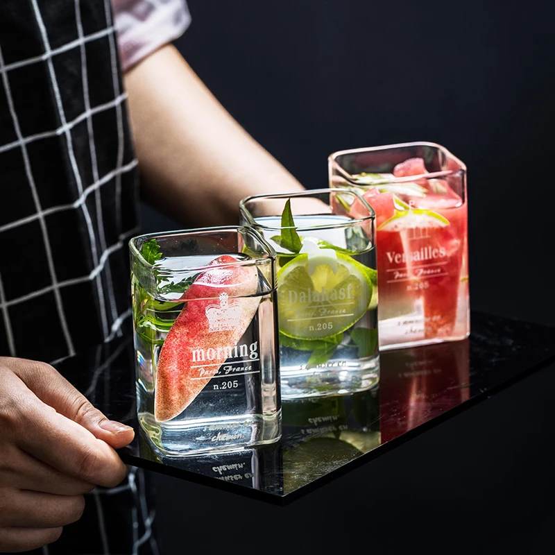 Homadise в скандинавском стиле чашки квадратной формы высокоборосиликатные