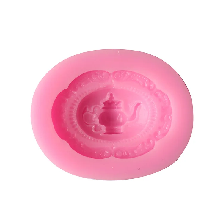 Форма для выпечки кексов, конфет и сахара из силикона Tea Pot Cooking Tool Fondant Shaped Baking DIY Cake Sugar Silicone Craft Mold Tray Candymold D417.