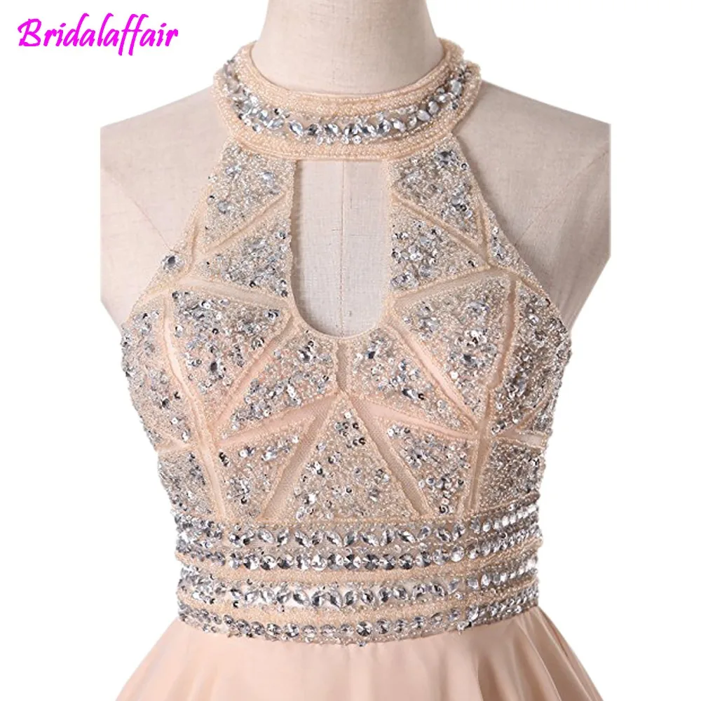 Платья для выпускного вечера BridalAffair новые шифоновые короткие платья для выпускного вечера de noiva curto Выпускные платья