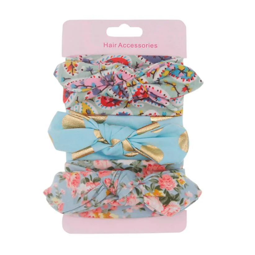 Детская повязка на голову с цветочным принтом 3 шт./лот | Мать и ребенок