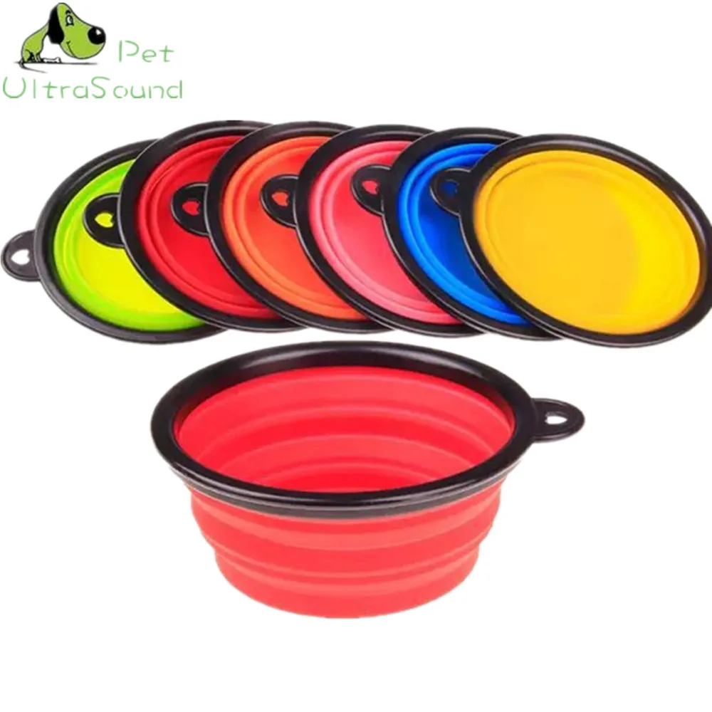 ULTRASOUND PET Luxury Pet Silica Gel Bowl Dog Folding Portable Feeders Bowls For Dogs Six Colors Available Size 13cmX9cmX5.5cm | Дом и сад