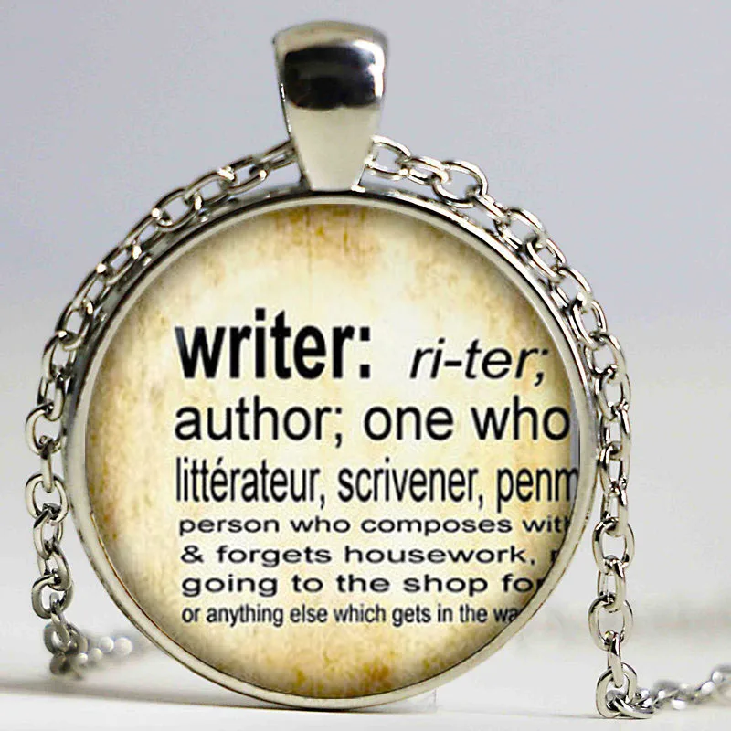 Бесплатная доставка кулон писатель винтажный словаря определение писателя