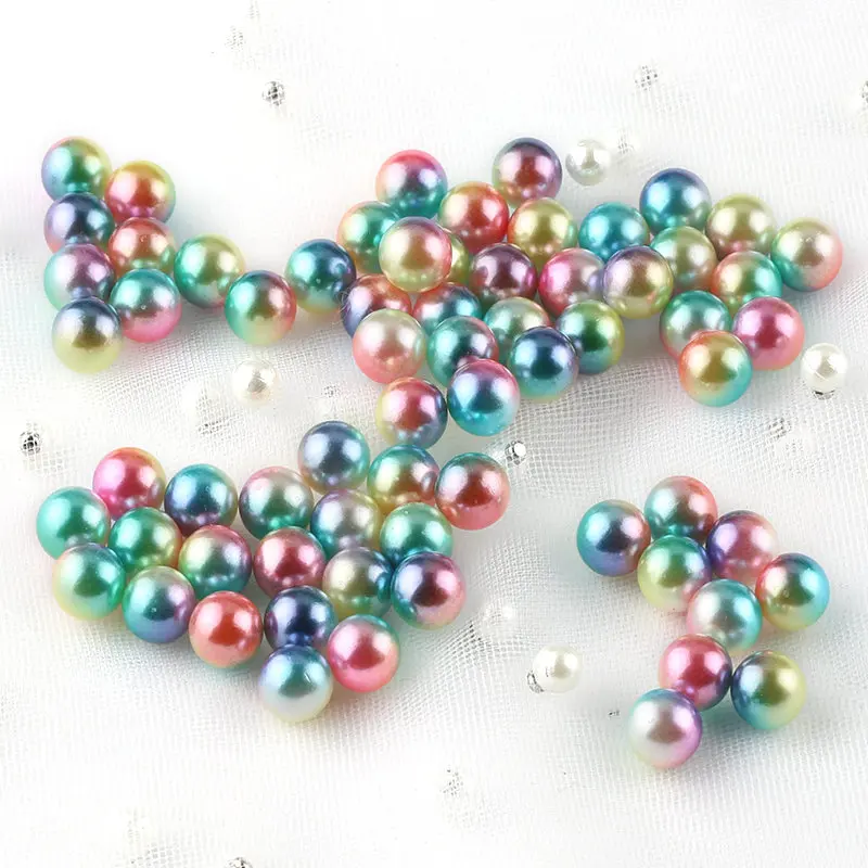 2 цвета 3 мм 8 Красочные без отверстий ABS Круглый имитация жемчуга Бисер для одежды