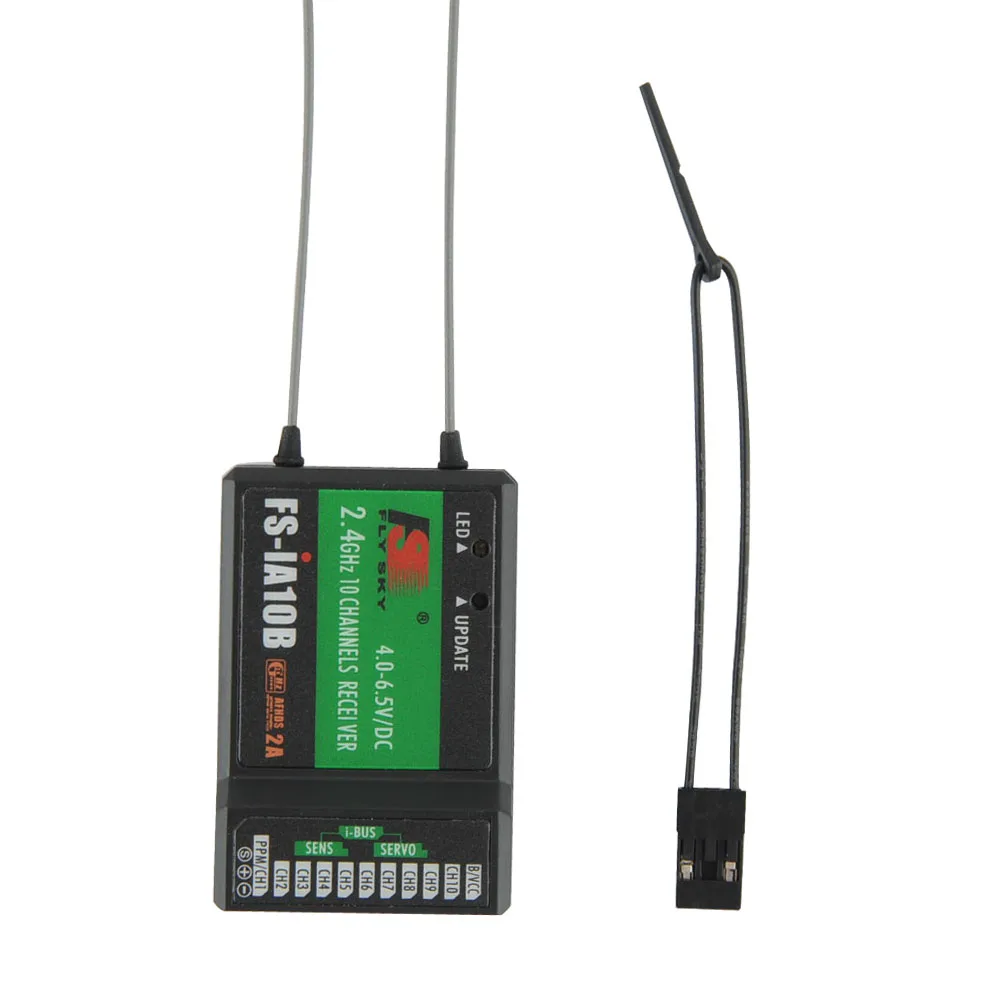 Оригинальный Fly Sky FS IA10B 2 4G 10 канальный приемник PPM Выход с iBus Порты и разъёмы