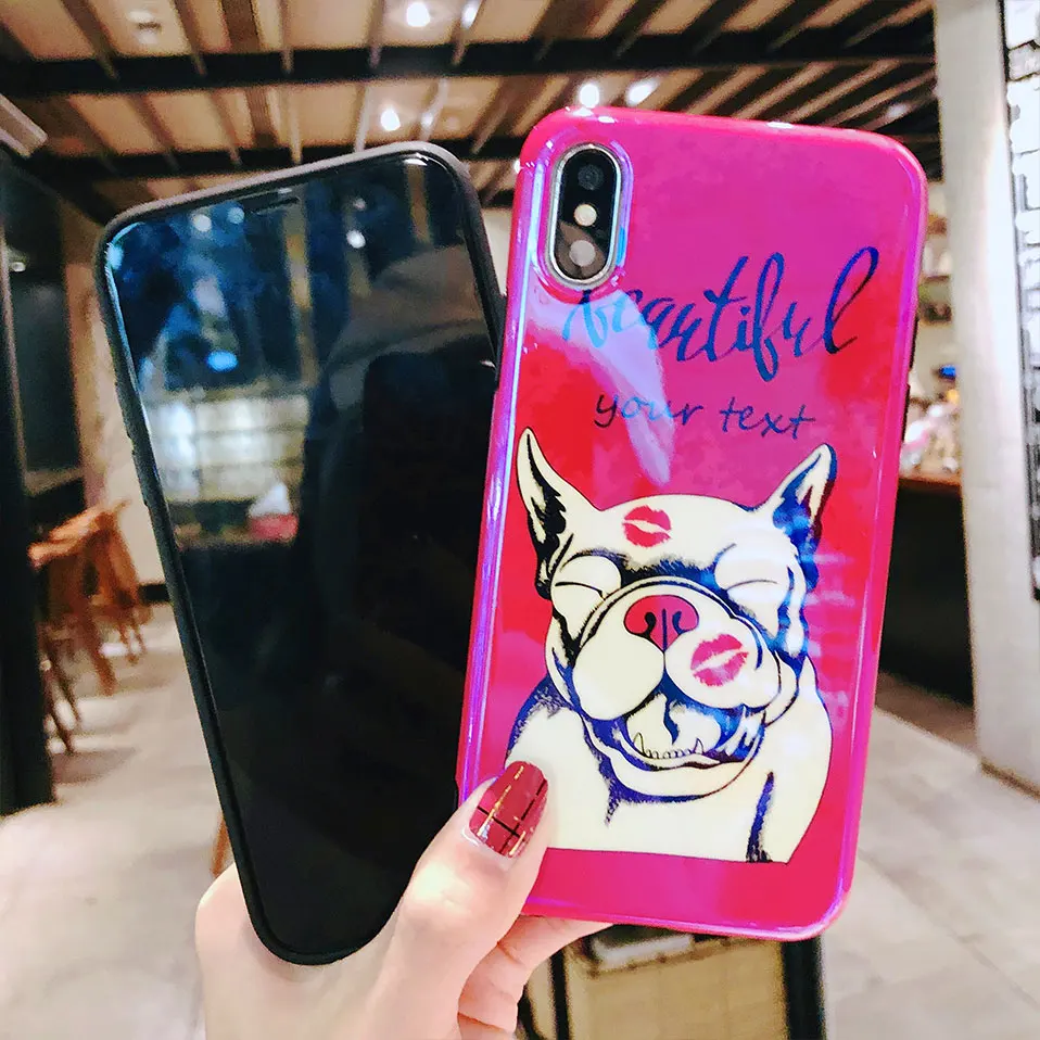 Милая собака шаблон случаи телефона для iPhone 6 6S Коке X XR XS Max высокое качество из