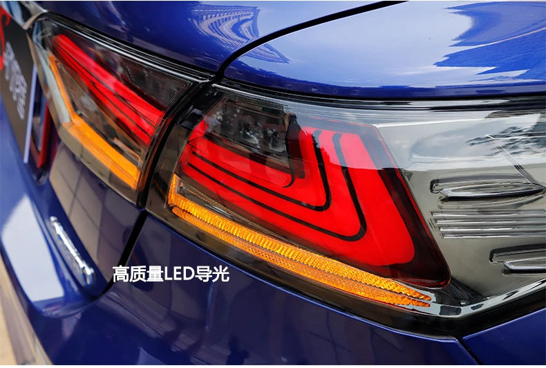 Задний габаритный фонарь автомобиля для Toyota Camry задние фонари светодиодный задний фонарь задний лампы ДРЛ+ Динамический поворота+ тормоза+ обратный задний фонарь 4 шт