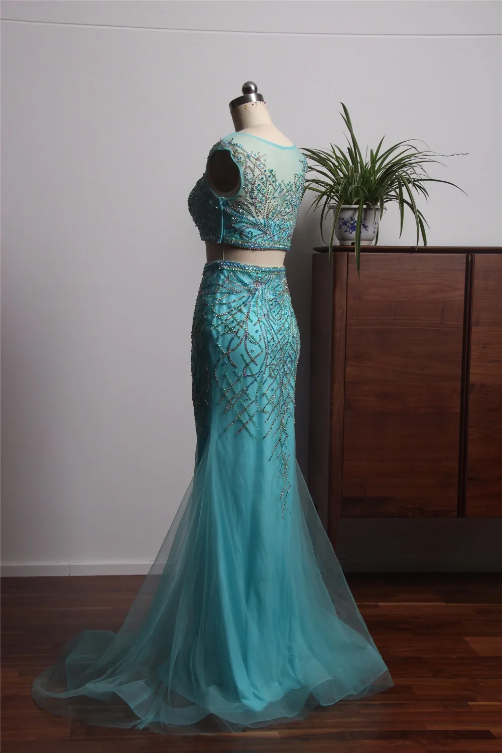 New Arrival Two Pieces Prom Dress 2018 Elegant Tulle Evening Gowns For Women Mermaid Party vestidos de festa | Свадьбы и торжества