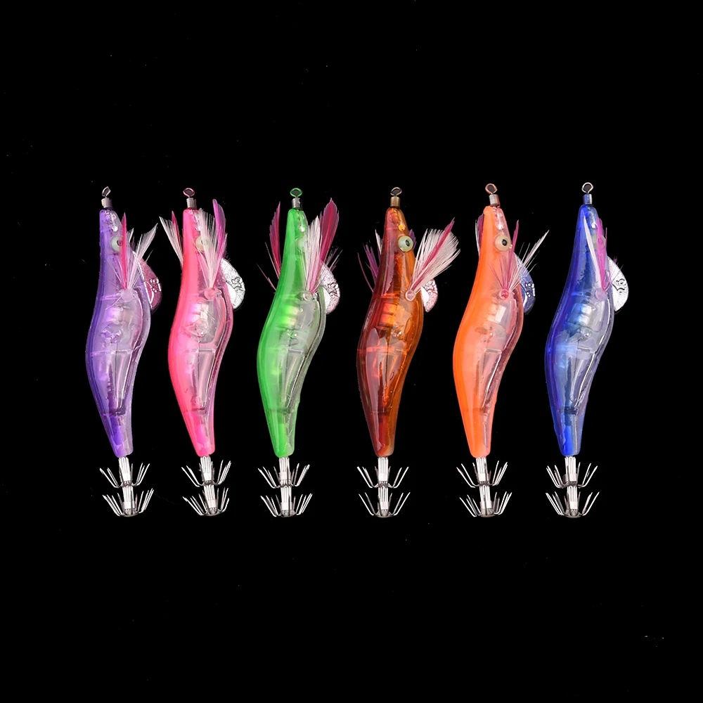 Светодиодный электронный светящийся креветка-кальмар 10 см 12 5 г ночная рыбалка на