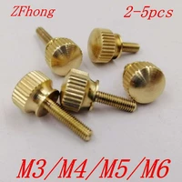 2 5pcs m3 m4 m5 m6 hand tighten brass knurled screws copper twist knurled bolts computer chass bolt thumb screw a1