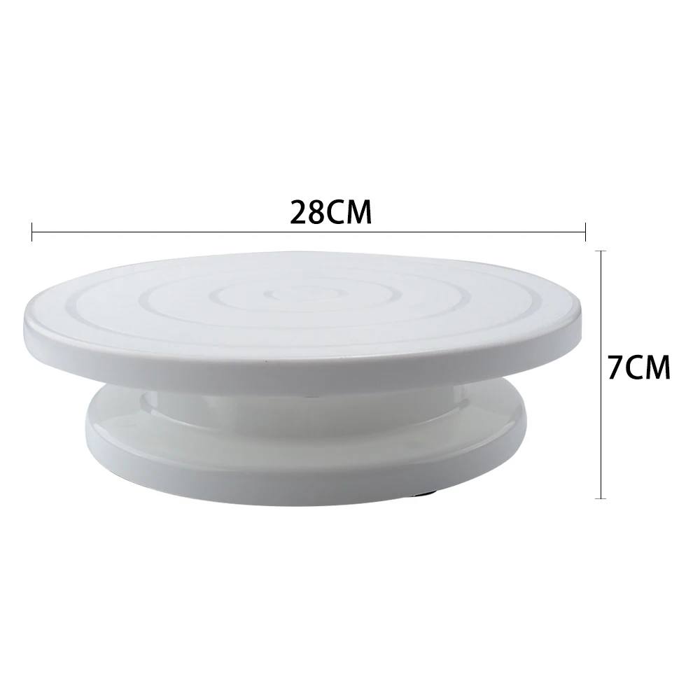 11 дюймовая пластиковая вращающаяся подставка для торта нескользящая посуда