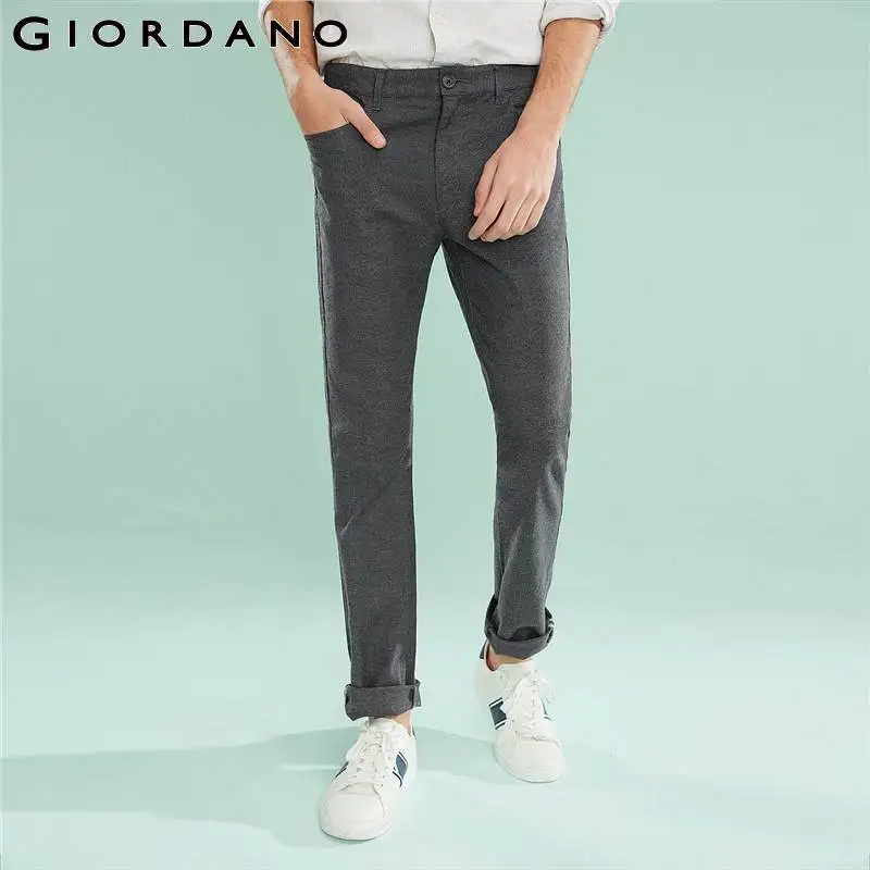 Giordano стрейчевые зауженные повседневные брюки выполненные из натурального хлопка,имеют несколько цветовых решений и размеров