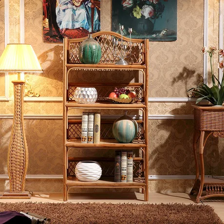 Книжный шкаф мебель для гостиной дома гостиница ротанговая деревянная полка