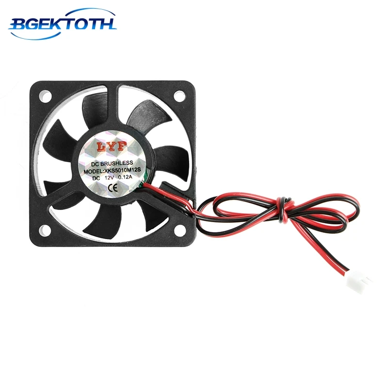 2018 DC 12V 0.12A 2 контактный 50x50x10 мм ПК компьютер CPU система Бесщеточный вентилятор