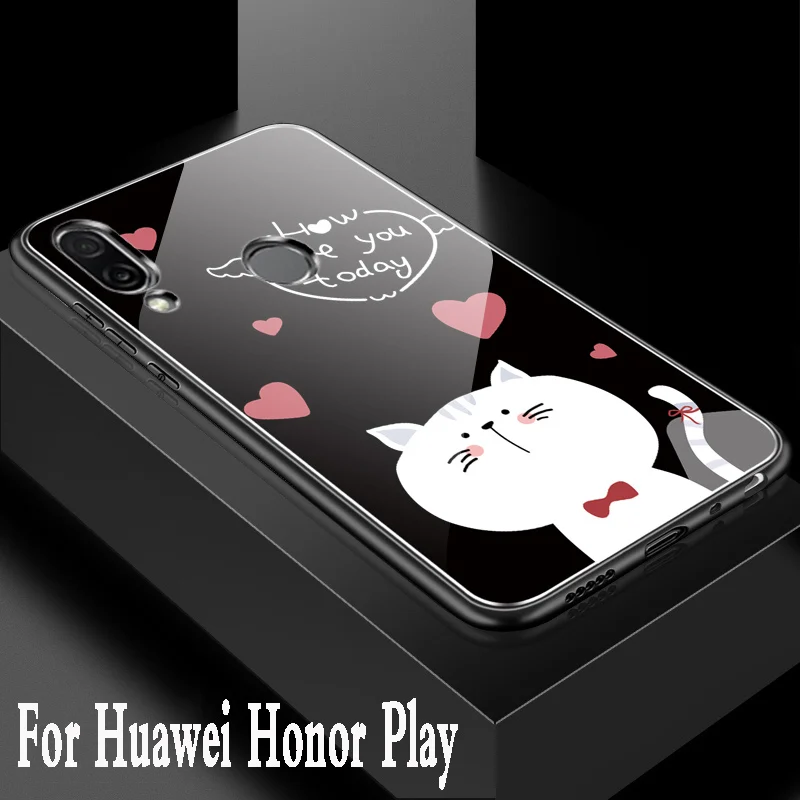 Чехол для Huawei Honor Play роскошный силиконовый бампер с закаленным стеклом 6 3 дюйма |