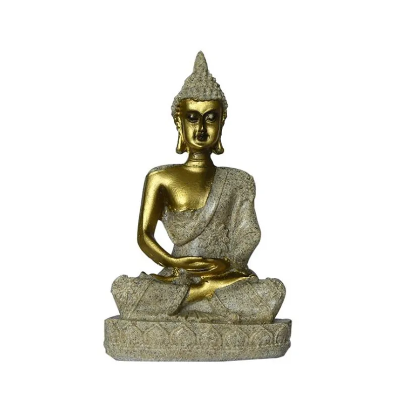 Статуэтка Будды из смолы и песчаника аксессуары для дома офиса фэн-шуй статуэт