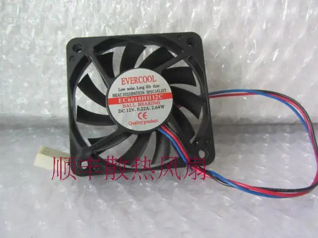 Бесплатная доставка 6010 12V 0.22A EC6010HH12C вентилятор 60x60x10mm | Компьютеры и офис