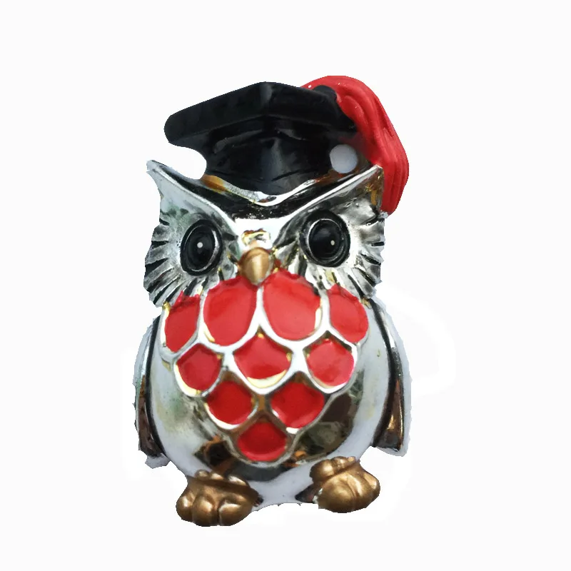 

Athena's Pet Painted Electroplated Owl Dr. Tourist Souvenir Fridge Magnet
