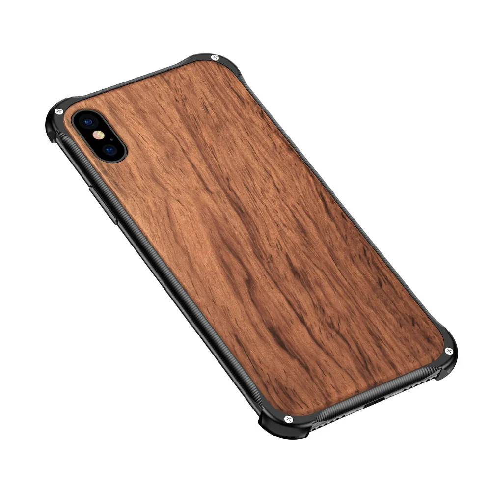 Роскошный чехол для телефона iPhone X XR XS Max алюминиевая металлическая рамка + Броня