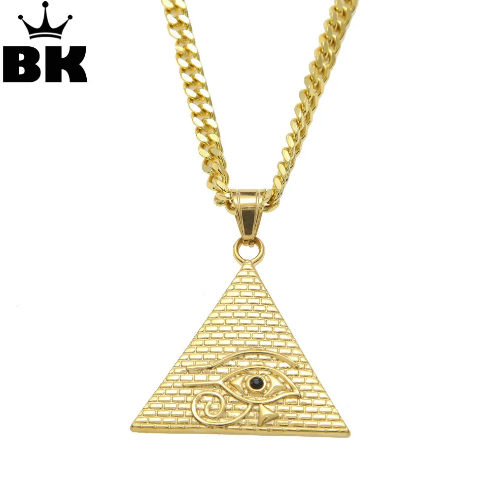 Кулон в виде древней египетской пирамиды глаза хора ожерелье стиле хип хоп