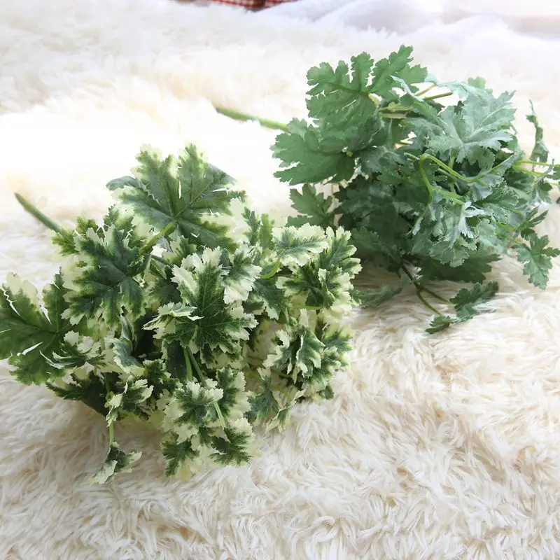 Имитация комаров с 7 головками цветы зеленого цвета искусственные листья цветов