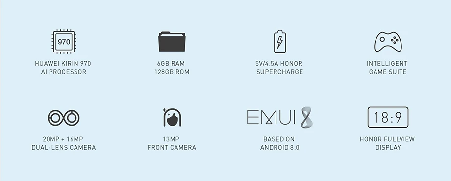 HONOR View 10, Honor V10, 6 ГБ, 64/128 ГБ, смартфон, 5,99 дюймов, Kirin 970, четыре ядра, Android 8,0, NFC, отпечаток пальца, 3750 мАч