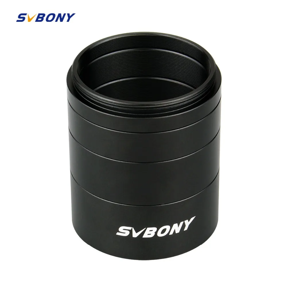 Комплект удлинительных трубок SVBONY T2 5 мм 10 мм 15 мм 20 мм M42x0.75 для астрономии монокулярный телескоп для камеры с обеих сторон длина черный