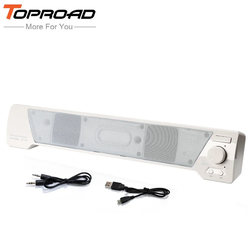 Toproad Беспроводной Bluetooth Динамик Саундбар HiFi сабвуфер бумбокс стерео TF м MIC Hands-Free