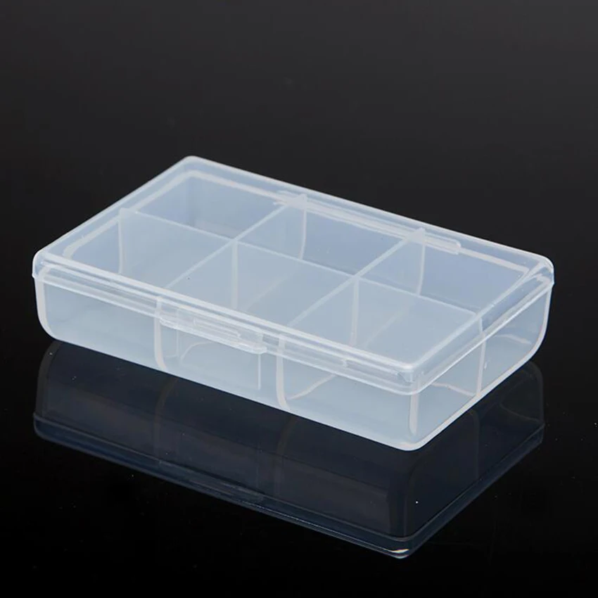 1PC New 6 Slots Cells Portable Jewelry Tool Box with number Container Ring Electronic Parts Screw Beads Component Storage | Инструменты