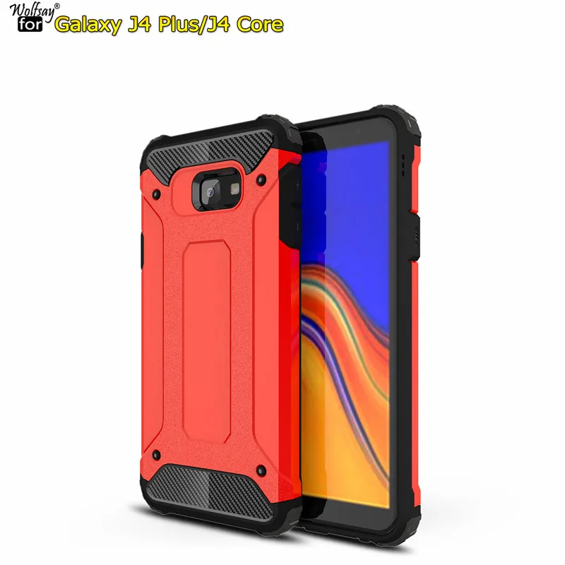 Чехол Wolfsay для Samsung Galaxy J4 Core гибридный прочный из ТПУ и ПК чехол +|Бамперы| |