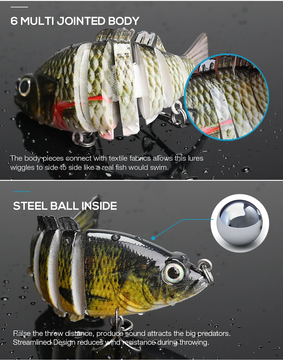 TREHOOK 8 см 10 г Мульти шарнирная Swimbait Щука джеркбейты рыболовные приманки-Воблеры искусственные приманки для тонущие приманки Minnow Crankbait