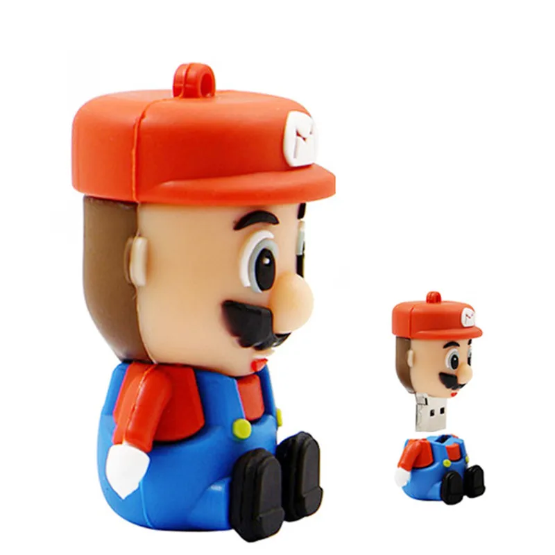 Мультяшный флеш накопитель Super Mario U disk 64 Гб Забавный Usb 32 16 карта памяти 8 ГБ 4