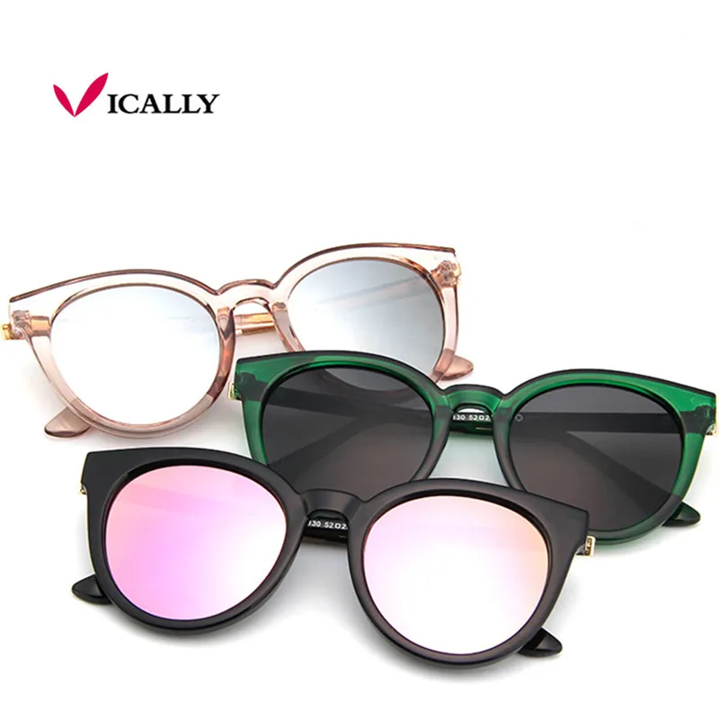 Солнцезащитные очки для женщин с покрытием кошачий глаз розовые женские