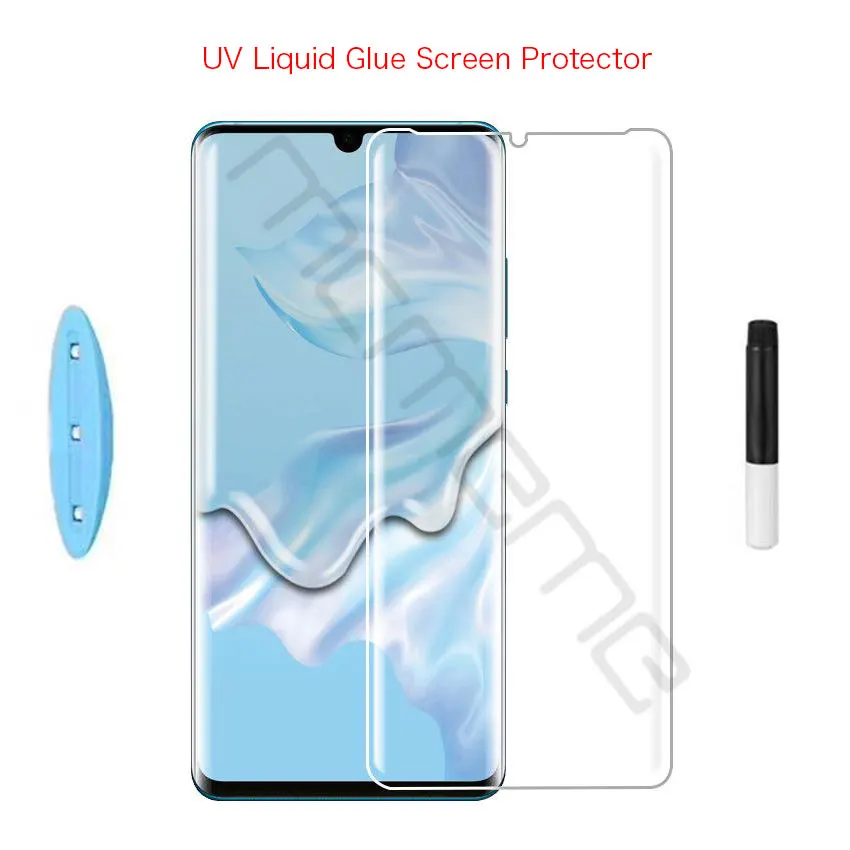 Полное клеевое Защитное стекло для экрана huawei P30 Pro 3D UV жидкое закаленное стекло для huawei P30Pro P30 Lite P30Lite защитное стекло
