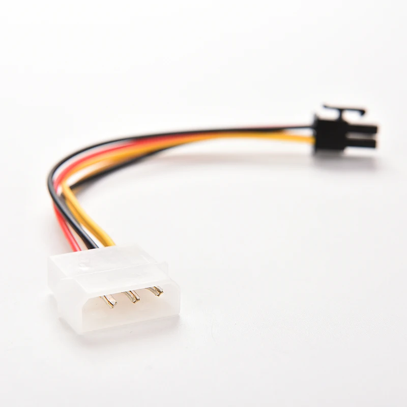 

Адаптер питания для графической карты Molex IDE-6 Pin PCI-E, 1 шт., Кабель-адаптер для ПК, разъем для видеокарты, кабель-конвертер, шнур 17 см