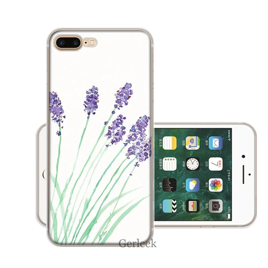 Чехол для телефона с простым лавандовым фиолетовым цветком iPhone 11 Pro X XR XS Max 6 6s 7 8 Plus