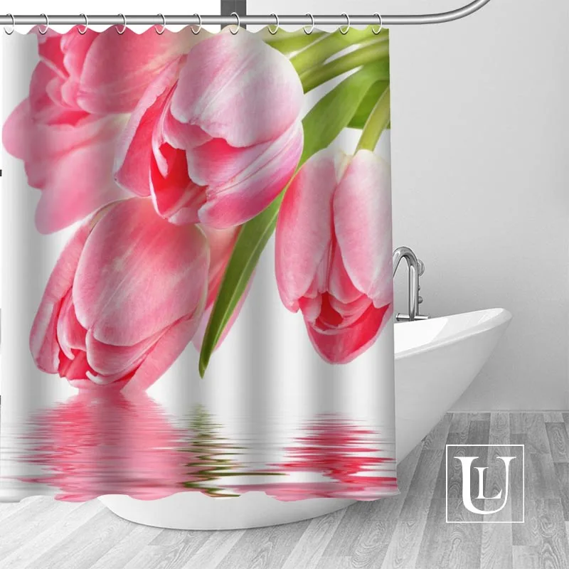 

pink rose High-definition Picture Printing Shower curtain Made of Waterproof Polyester Fabric Enjoy Your Shower Time with it
